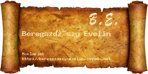 Beregszászy Evelin névjegykártya