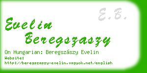 evelin beregszaszy business card